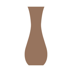 Vector illustration of modern ceramic vase in boho style. Single design element