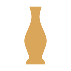 Vector illustration of modern ceramic vase. Single element in trendy boho style isolated on white background