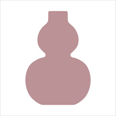 Vector illustration of modern ceramic vase. Single element in trendy boho style isolated on white background