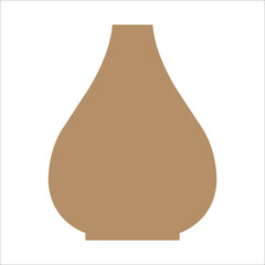 Vector illustration of modern ceramic vase. Single element in trendy boho style isolated on white background