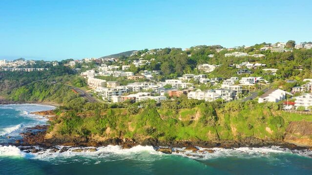 Aerial view of Coolum Beach, Sunshine Coast, Queensland, Australia