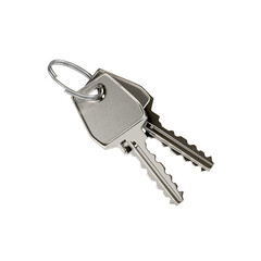 Two keys on a ring, transparent isolated png clipart