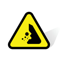 landslide hazard triangle sign