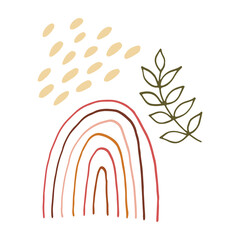 Vector abstract doodle collage for design in the style of minimalism, chaos, hand draw. Simple geometric shapes. Creation of icons for social posts, profile design, banners, postcards, stickers