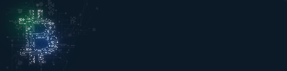 Bitcoin blue blockchain connect background.