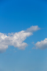 Blue sky with white clouds beautiful background.