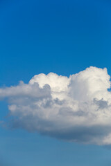 Blue sky with white clouds beautiful background.