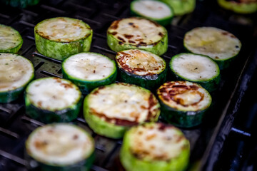 BBQ gas grill for vegetables and meat