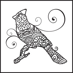 Vector illustration decorative Bird on white background