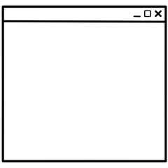 Obraz premium Desktop Web Browser Outline Frame Mockup