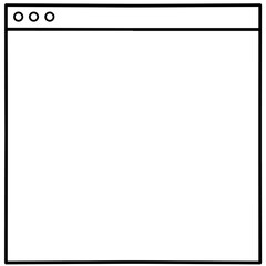 Obraz premium Desktop Web Browser Outline Frame Mockup