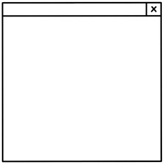 Obraz premium Desktop Web Browser Outline Frame Mockup
