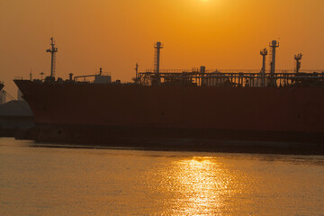 Ships berthed in port