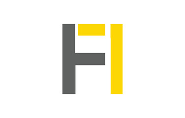 Creative Alphabet letters Initials Monogram logo HF, FH, H and F