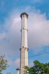 White tower around the cloud in Surakarta