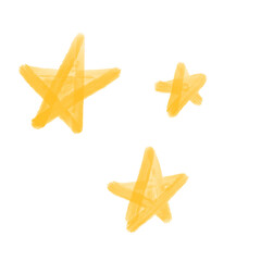 Obraz premium Stars on transparent background, stars PNG, color texture star