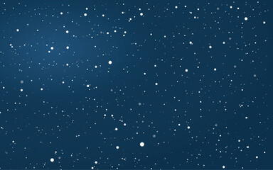 Snow background. Christmas snowfall. Falling of snowflakes. Winter snowflakes. Vector stock