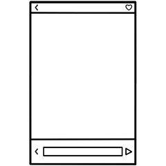 Smartphone Outline Frame Mockup