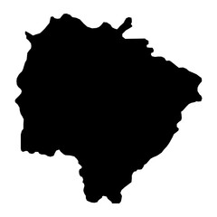 Mato Grosso do Sul Map, state of Brazil. Vector Illustration.