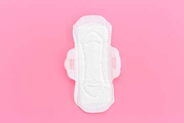 White pad. Menstruation period and daily hygiene concept