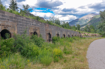 Obraz premium Redstone Coke Oven Historic District at the intersection of State Highway 133 and Chair Mountain Stables Road outside Redstone, Colorado