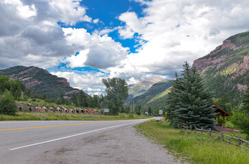 Colorado State Highway 133 passing Redstone Coke Oven Historic District in Pitkin County