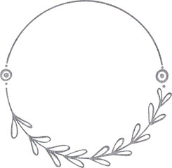 Floral wreath hand drawn watercolor clipart