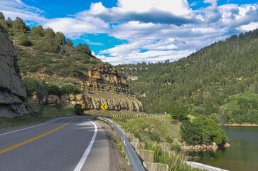 scenic view Colorado State Highway 133 passing Paonia State Park in Gunnison County