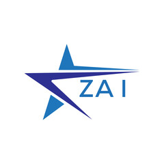 ZAI letter logo. ZAI blue image on white background. ZAI Monogram logo design for entrepreneur and business. . ZAI best icon.
