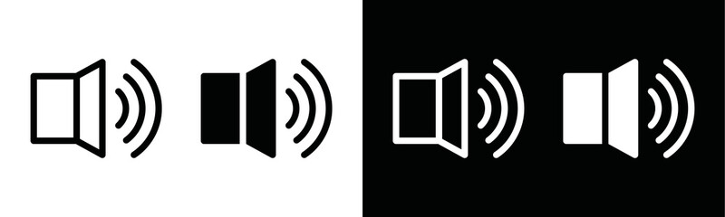 Audio speaker volume sound icon vector. Audio device for app or website symbol illustration. headphone sign silhouette.	