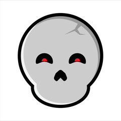 Skull Halloween Element Design Vector