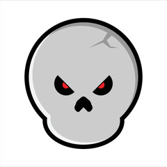 Naklejka premium Skull Halloween Element Design Vector