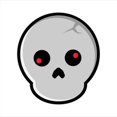 Skull Halloween Element Design Vector