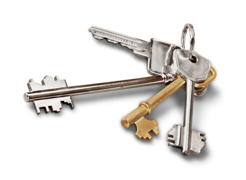 House keys isolated on white background