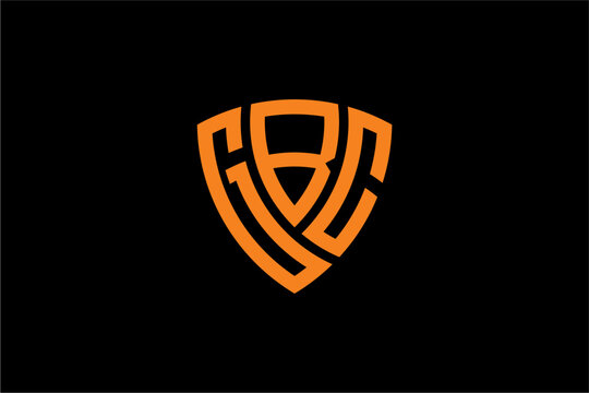 GBC creative letter shield logo design vector icon illustration