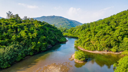 22 April 2022 the river Lung Hung, at Pak Tam Chung, hk