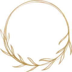 Floral wreath hand drawn watercolor clipart