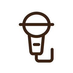 microphone technology outline icon
