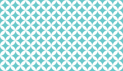 Vector illustration of circles and rhombuses in shades of blue, perfect for print, fashion design, online projects, brochures, posters, backgrounds.