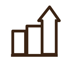finance graphic up outline icon
