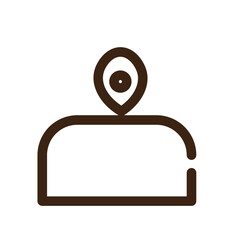 pin profile user outline icon