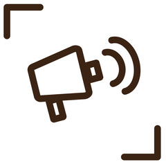 film movie speaker outline icon