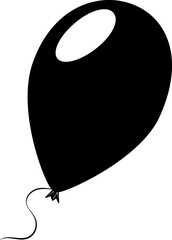 Vector image (silhouette, icon) of a flying ball with a ribbon © Stockofun
