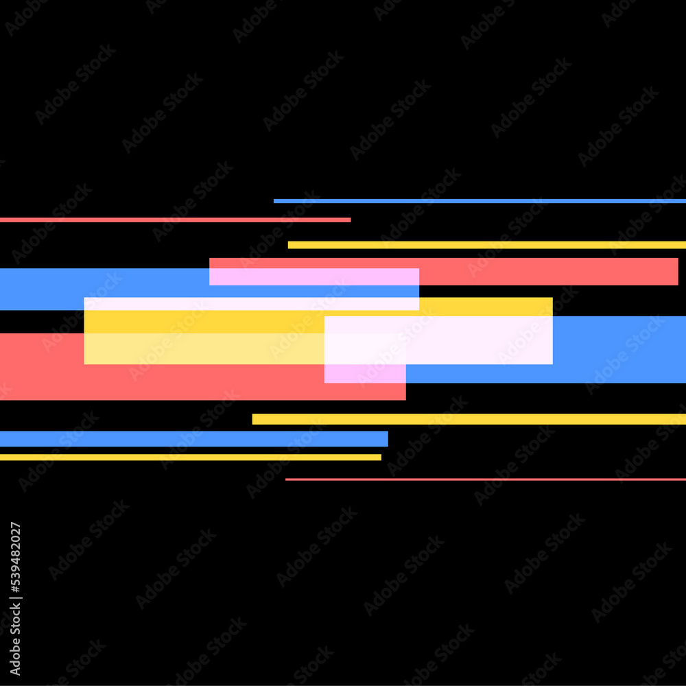 Poster abstract tri colored speed lines with black background
