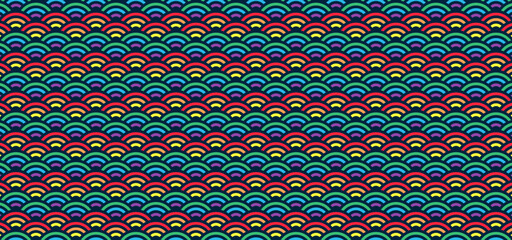 Pattern symbol with rainbow colors. Vector illustration