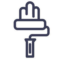 brush construction paint repair roller tool tools icon