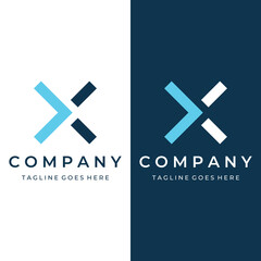 Fototapeta premium Creative design abstract logo element initial letter X geometry or monogram in trendy style.Logo for business, identity, company,