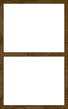 Isolated Window Frame 2W Contour 2L