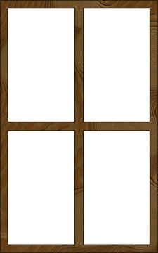 Isolated Window Frame 4W Contour