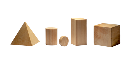 Three-dimensional geometric objects. png file